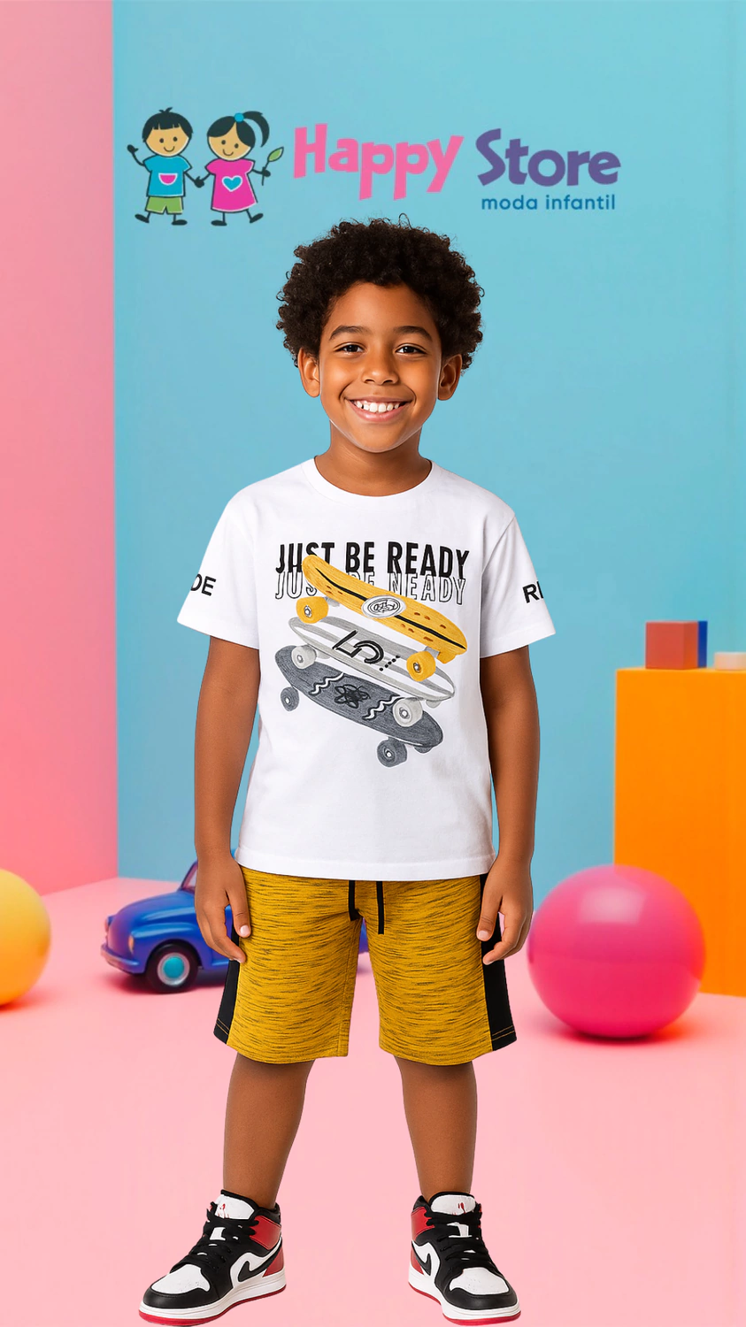 CONJ. MILON BL. JUST BE READY / SH MOLETINHO (14380)