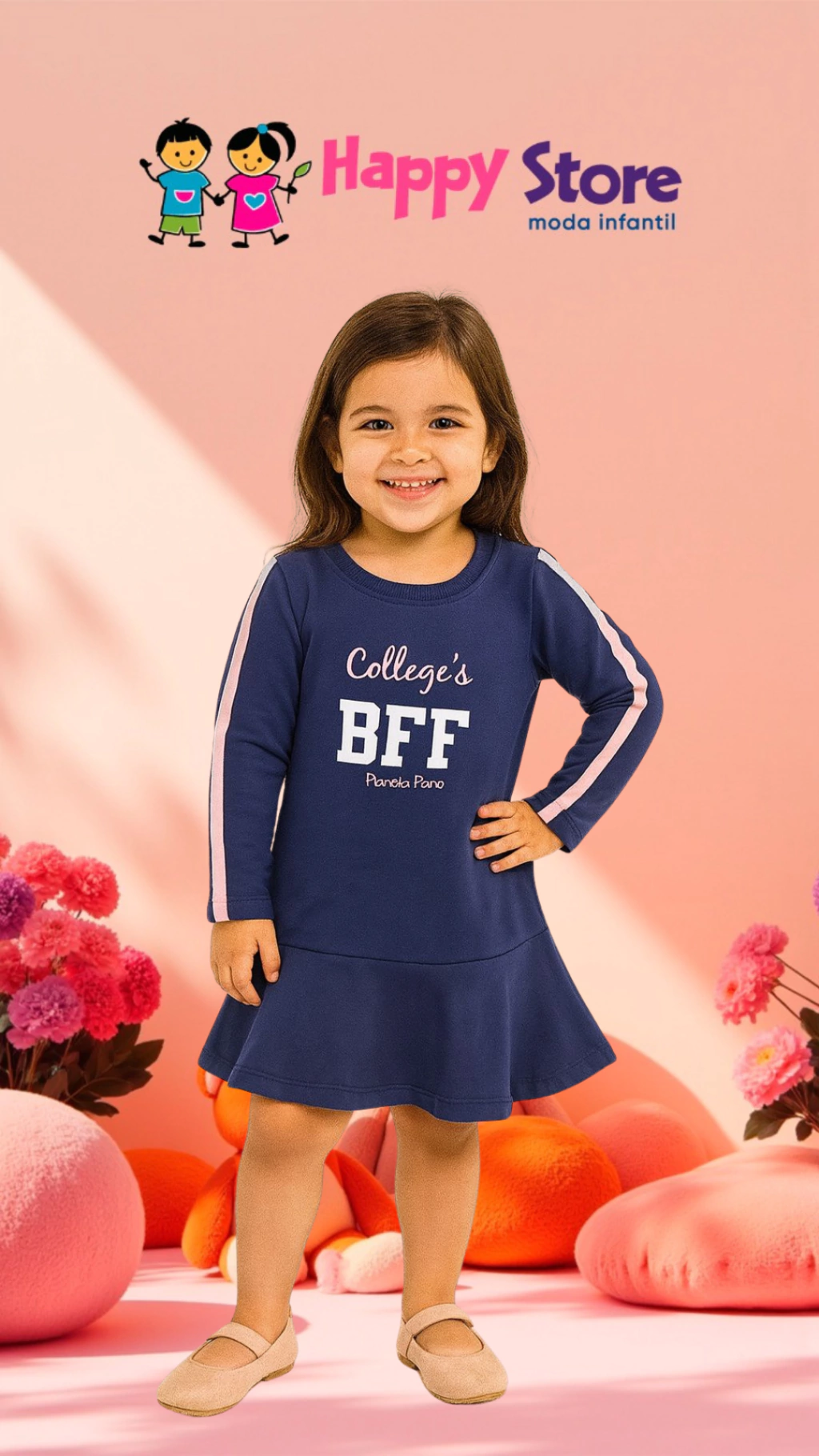 VESTIDO PLANETA PANO MOLECOTTON / COM SHORTS (1666)