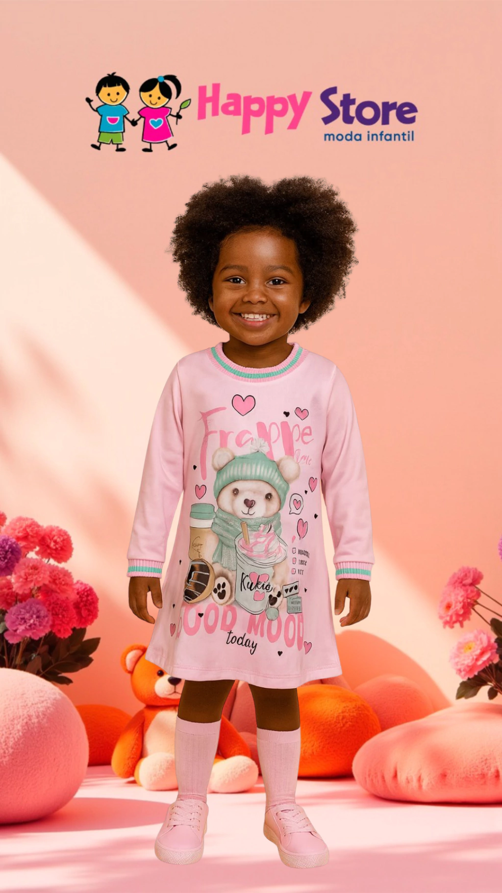 VESTIDO TERMOSKIN FRAPPE URSINHO (4335)