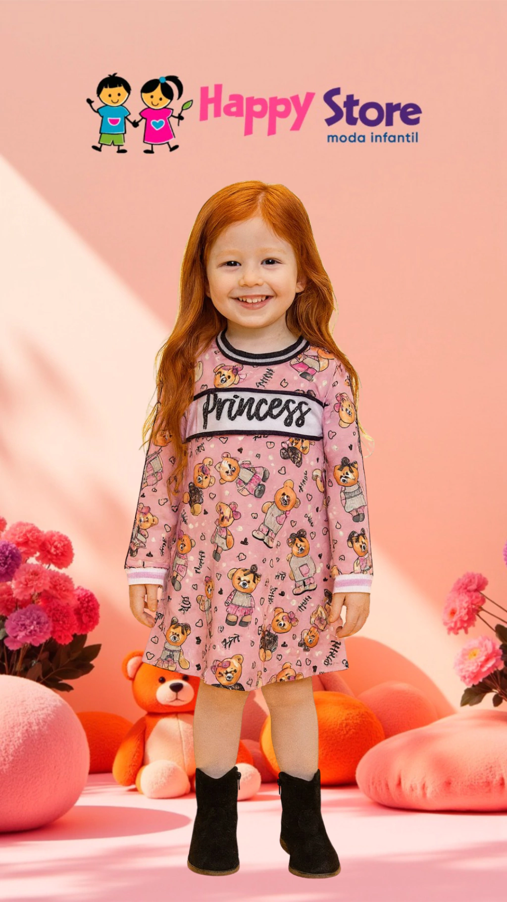 VESTIDO EM MOLECOTTON PRINCESS (4622)