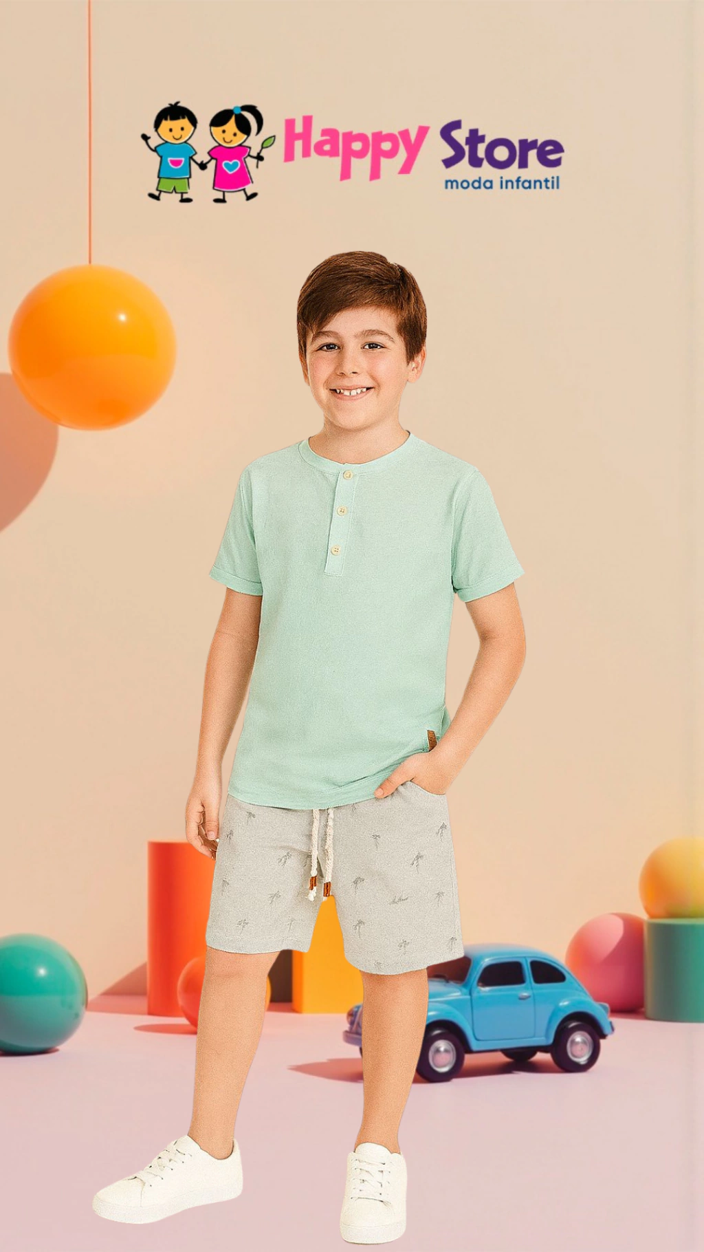 CONJ. LUC BOO CM SOCIAL/SHORT EM LINHO (11076)