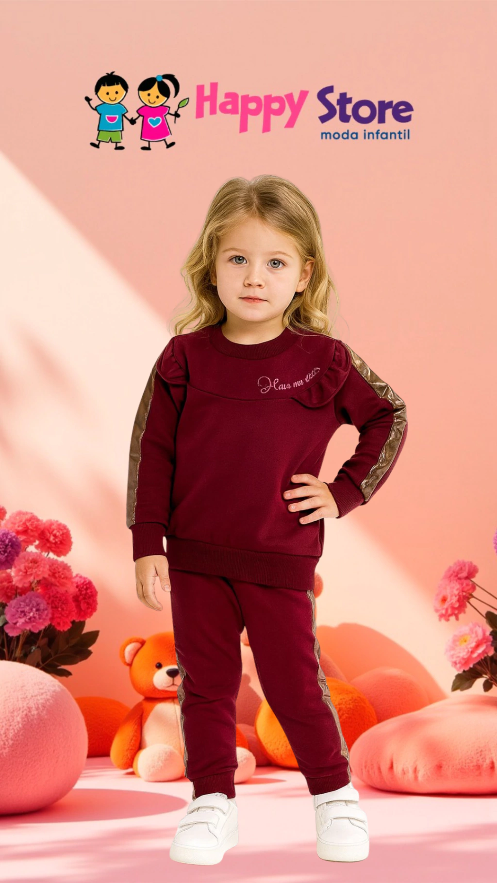 CONJ. ANGERÔ BLUSA HAVE AFFECDION/ CÇ MOLETOM FOIL (13802)