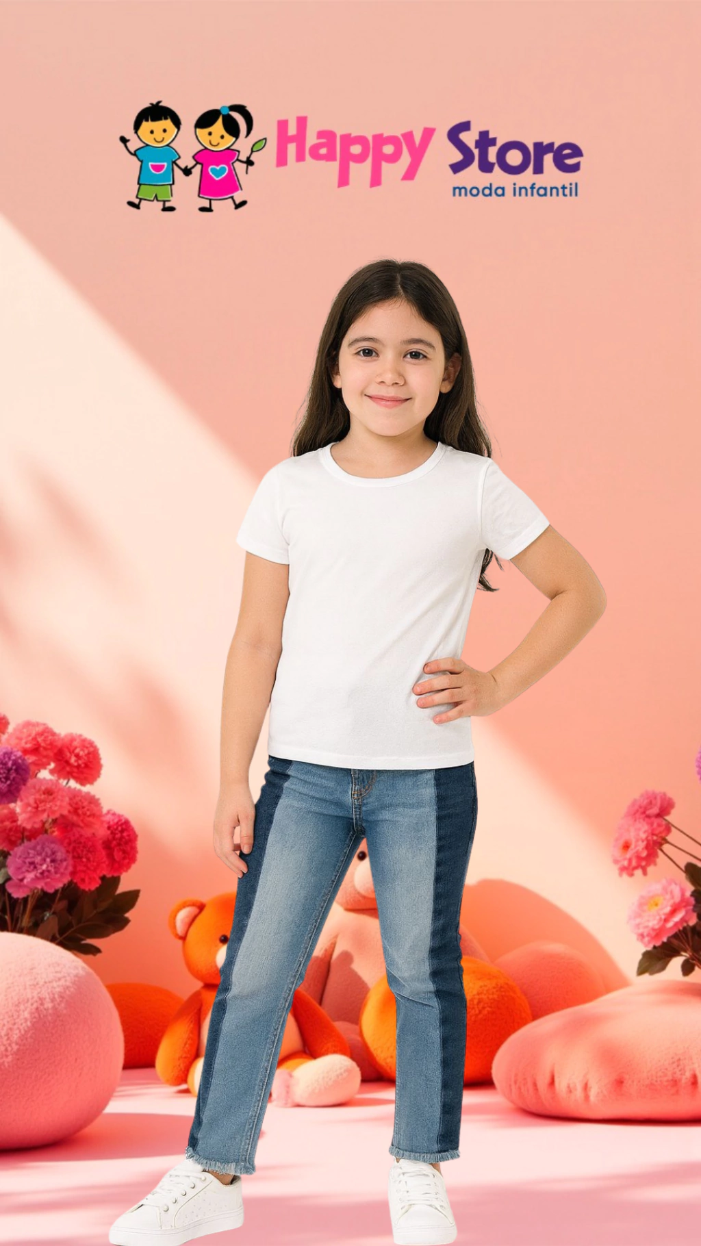 COLOR GIRL CALÇA JEANS 2 TONS (06085)