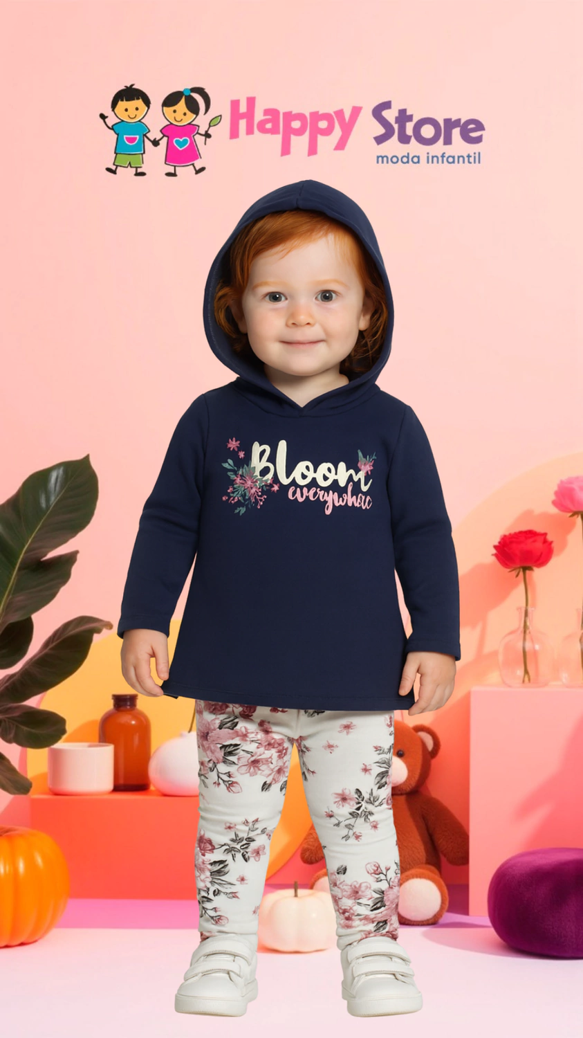 CONJ. PIPA BL. BLOOM EVERY WHERE/ CÇ LEGGING FLORAL (14207)