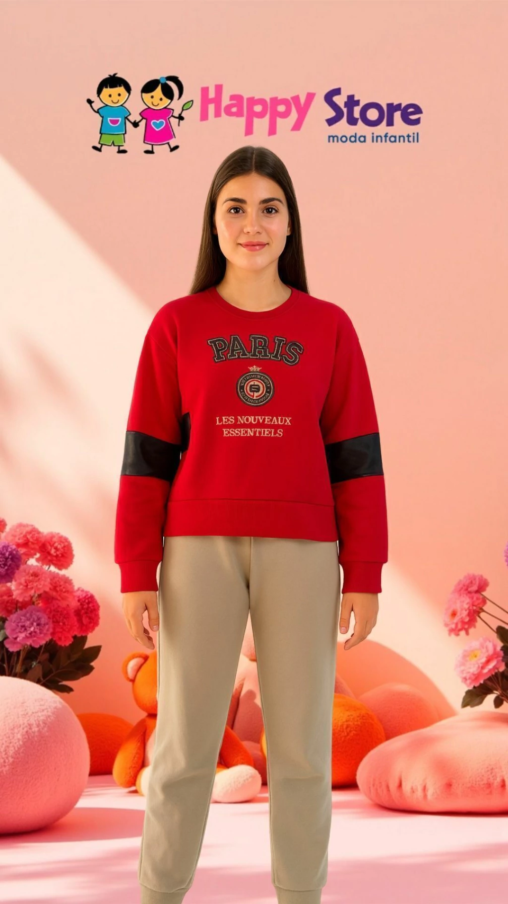 CONJ. BRINCAR É ARTE BL. PARIS COURO / CÇ MOLETOM (14018)