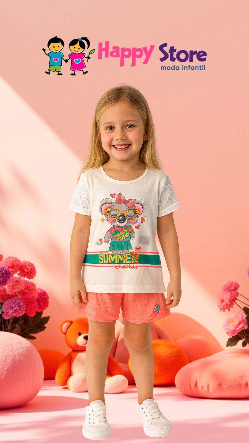 CONJ. MARLAN BL. COALA SUMMER / SH MOLETINHO (14289)