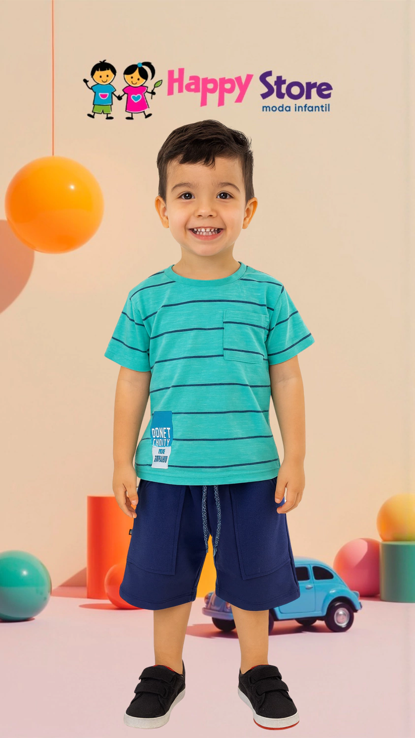 CONJ. ANGERÔ CM MALHA ACQUA BOLSO/ SH MOLETINHO (12972)