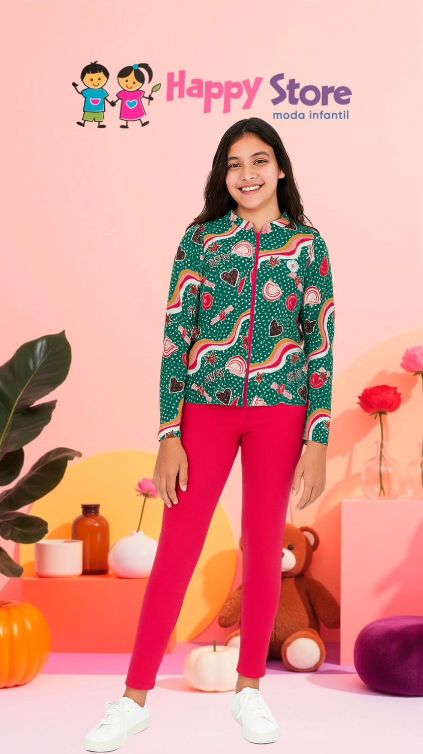 CONJ. MARLAN JAQUETA ESTAMPADA ESTRELAS/CÇ. MOLETOM (13999)