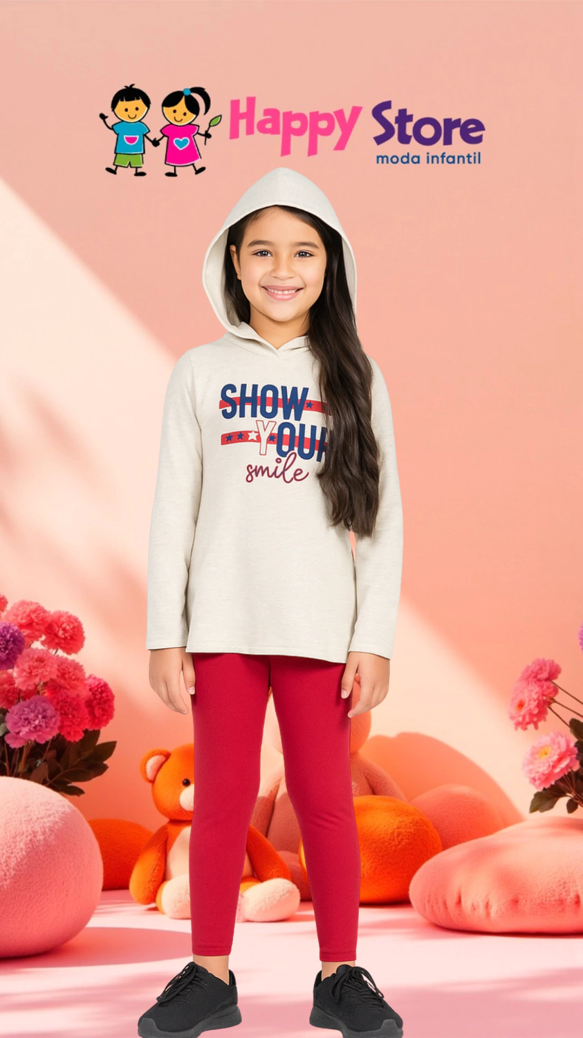 CONJ. PIPA BL. SHOW YOUR SMILE /CÇ. LEGGING COTTON (14094)