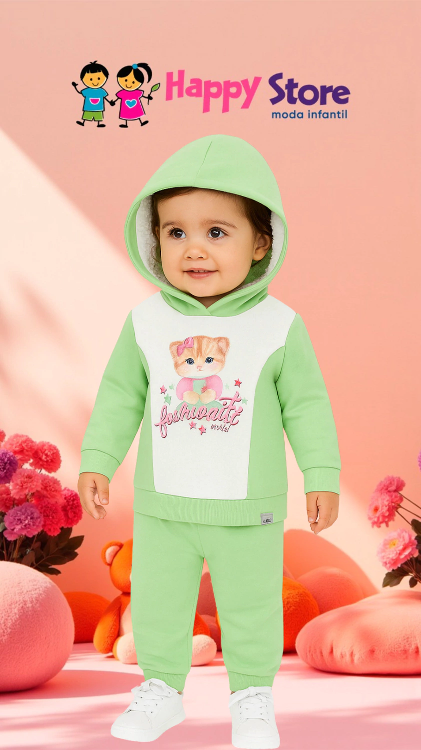 CONJ. BL CAT FASHIONISTA / CÇ MOLETOM (13993)