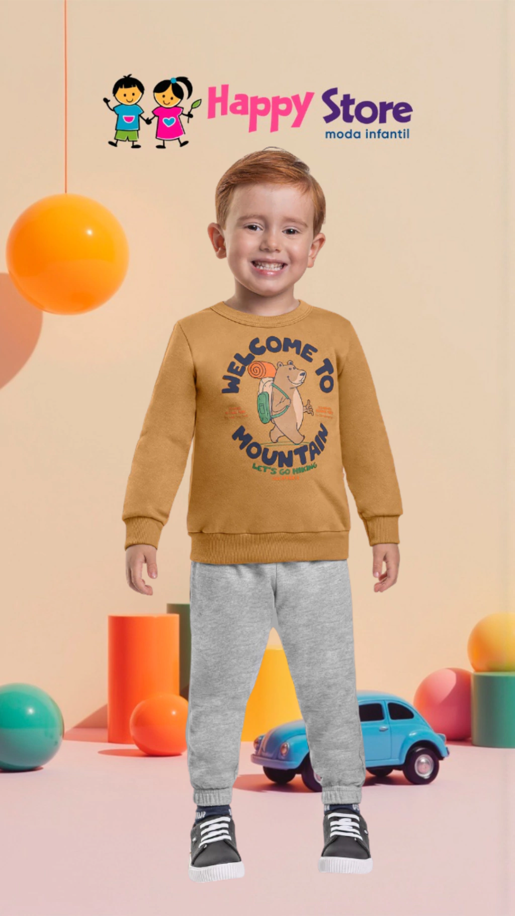 CONJ. LIVY MOLETOM URSO ACAMPANDO (7567)