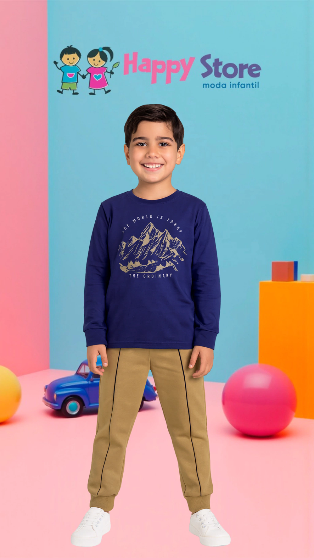 CONJ. BRINCAR É ARTE BL. THE WORLD/CÇ. MOLETOM (13870)