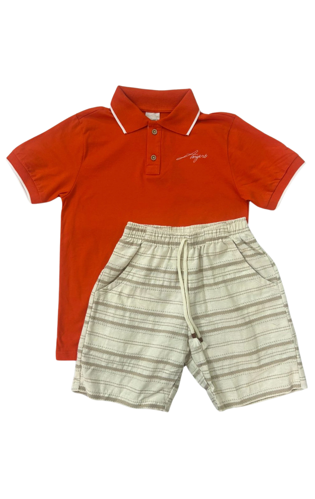 CONJ. ANGERÔ POLO/ BERMUDA STRIPE (13305)