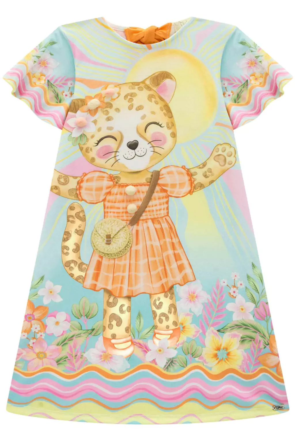 VESTIDO INFANTI ONCINHA EM MALHA FRESH (13028)
