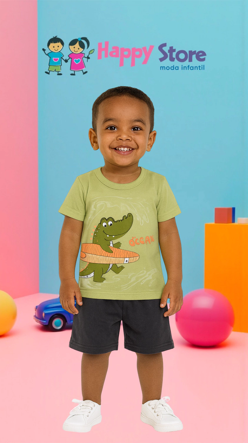 CONJ. BRANDILI DINO OCEAN / SH MOLETINHO (14409)