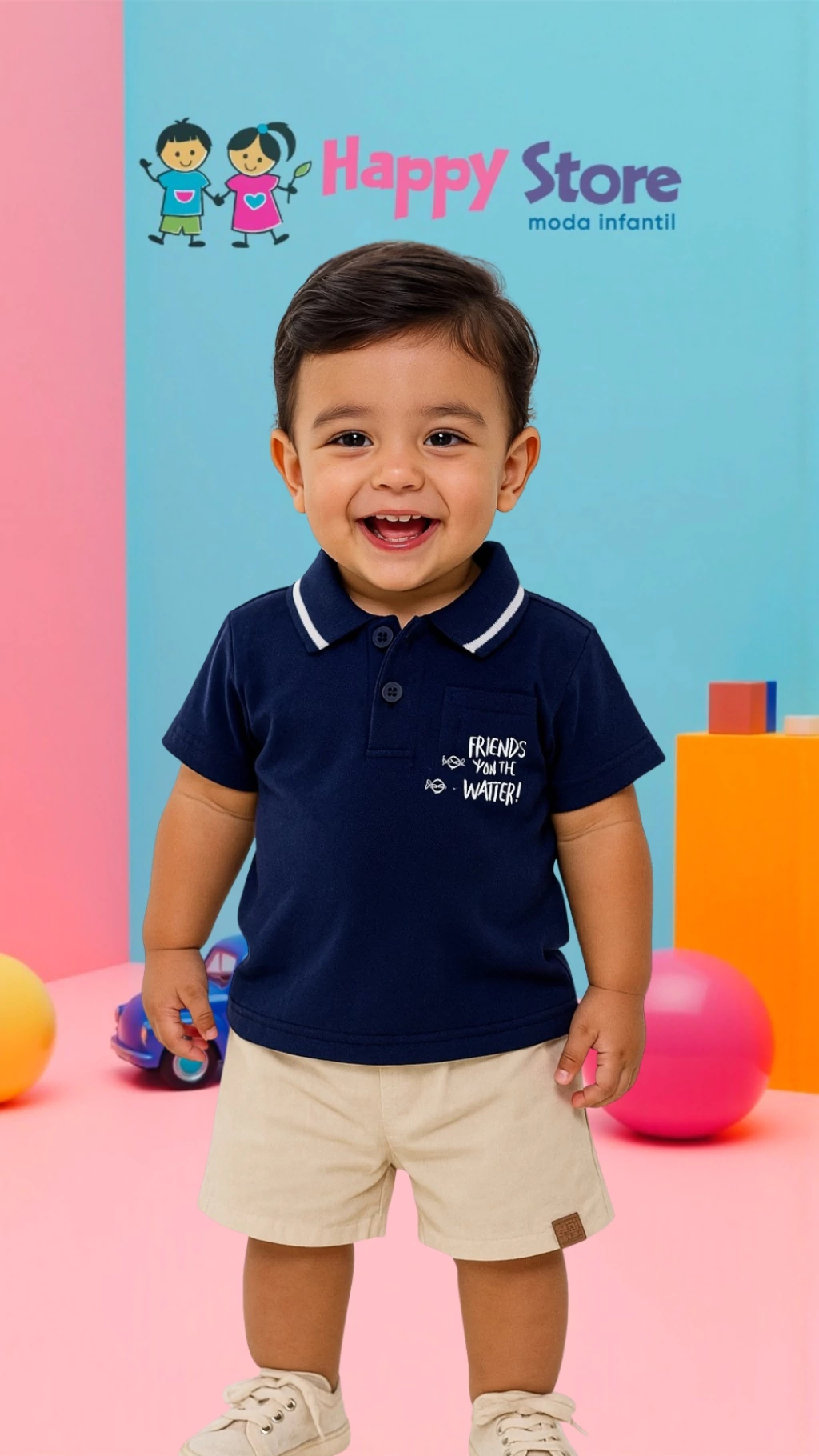 CONJ. ELIAN CM POLO PEIXINHOS/ SH SARJA (14811)