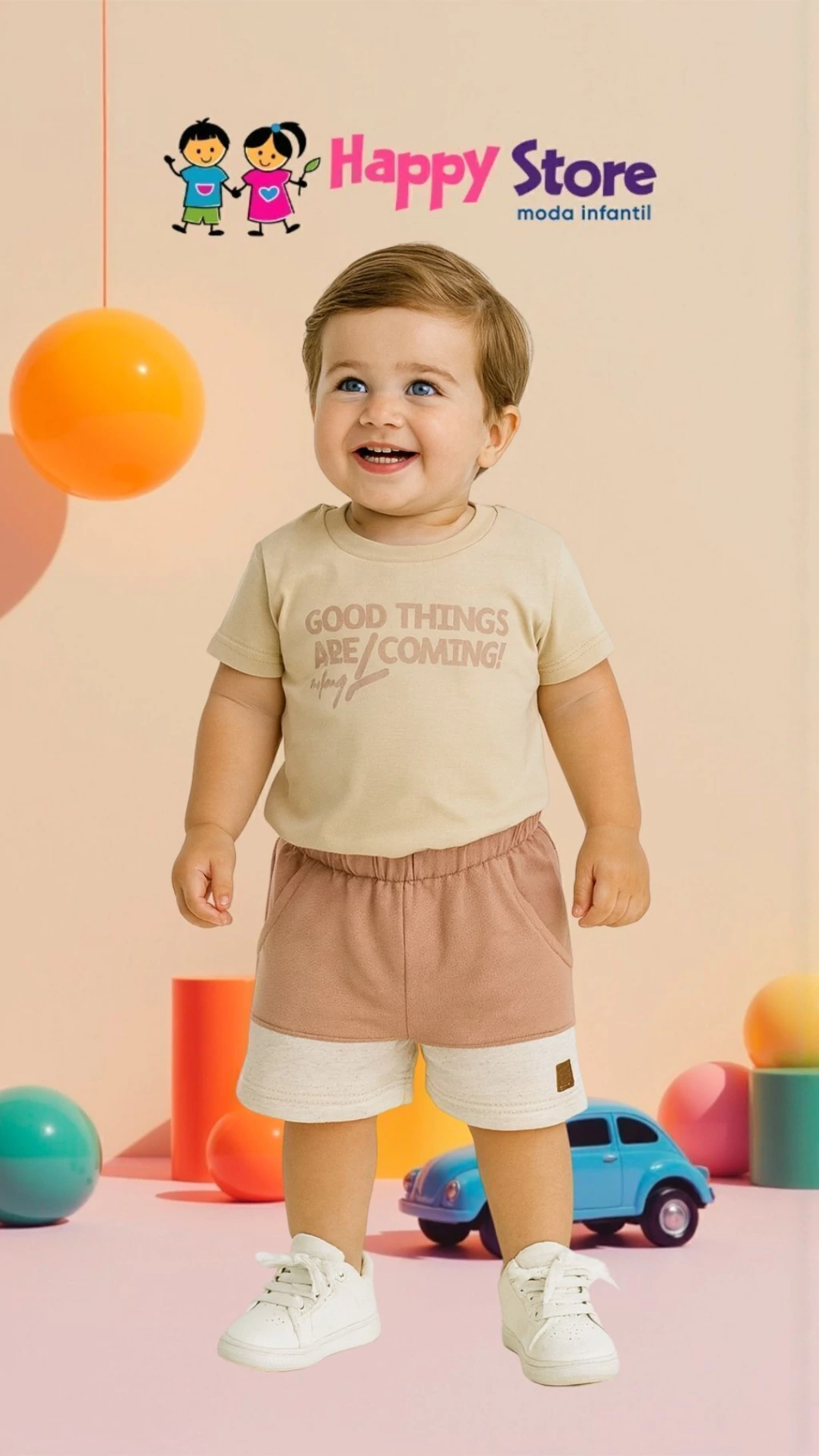 CONJ IOLUIG CM EM MALHA PENTEADA / SH MOLETINHO (14817)