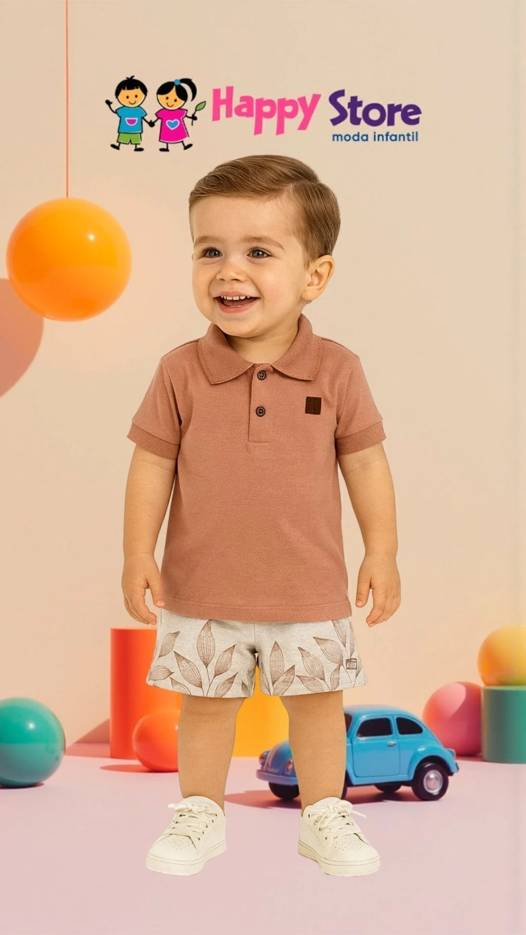 CONJ IOLUIG CM POLO PIQUET VINTAGE/ SH MOLETINHO (14824) 02