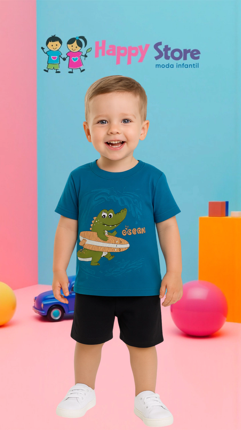 CONJ. BRANDILI DINO OCEAN / SH MOLETINHO (14410)