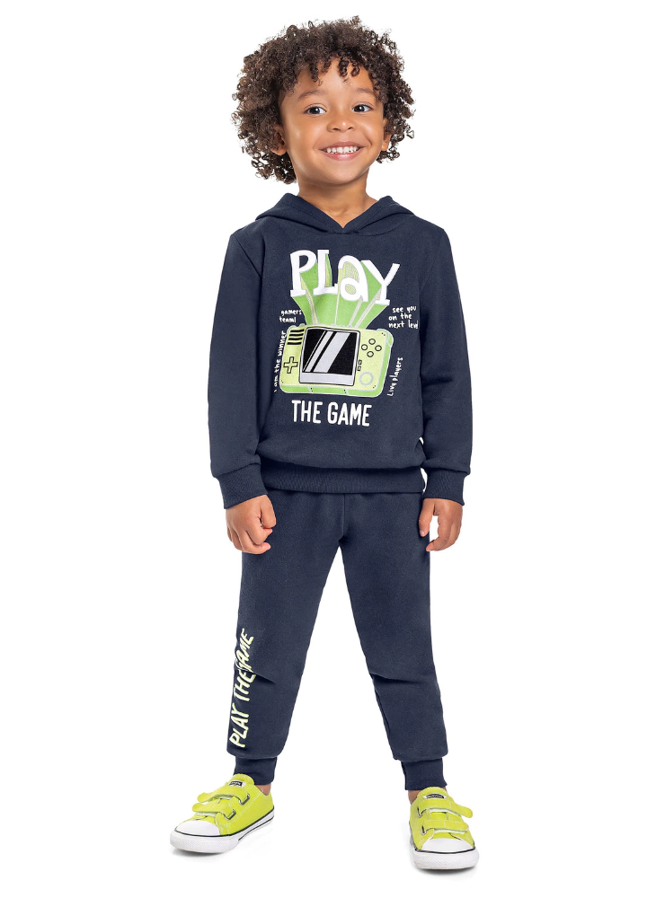 CONJ. LIVY BLUSA MOLETOM COM CAPUZ E CALÇA MOLETOM (7554)