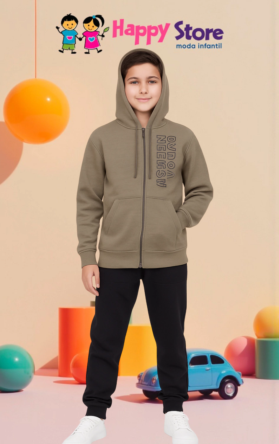 CONJ. ANGERO JAQUETA LINEN MODERN YOUNG / CÇ. MOLETOM (14074)