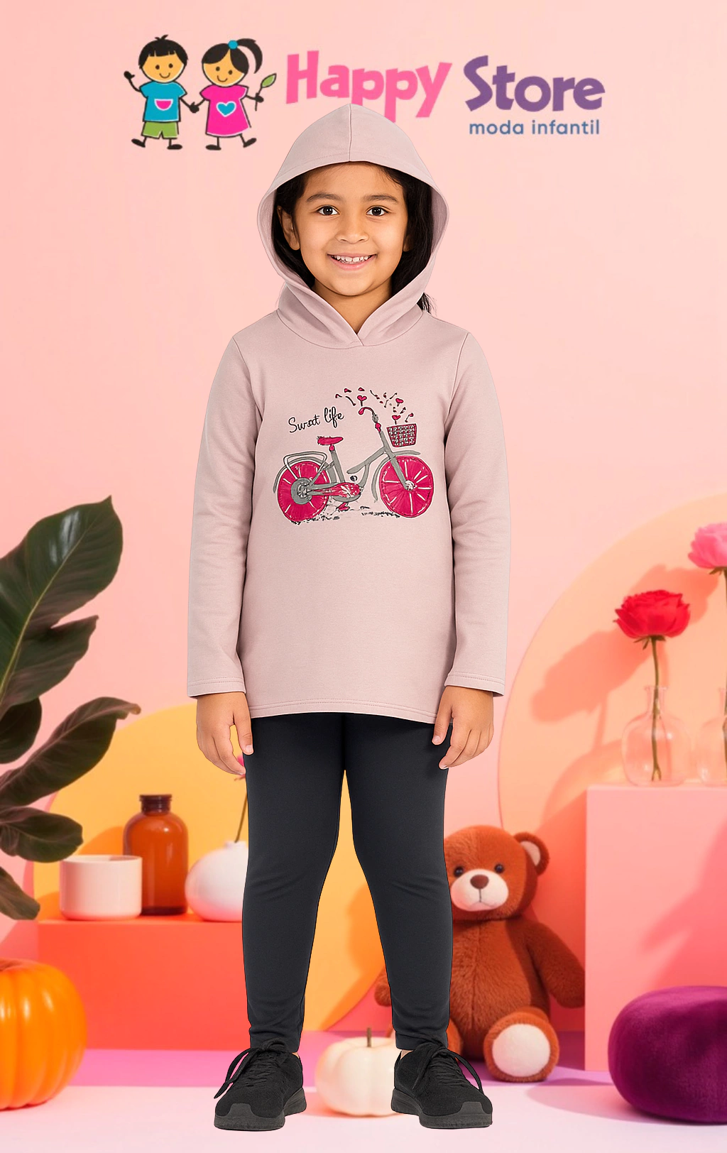 CONJ. PIPA BL. BICICLETA DONUTS/CÇ. LEGGING COTTON (14091)