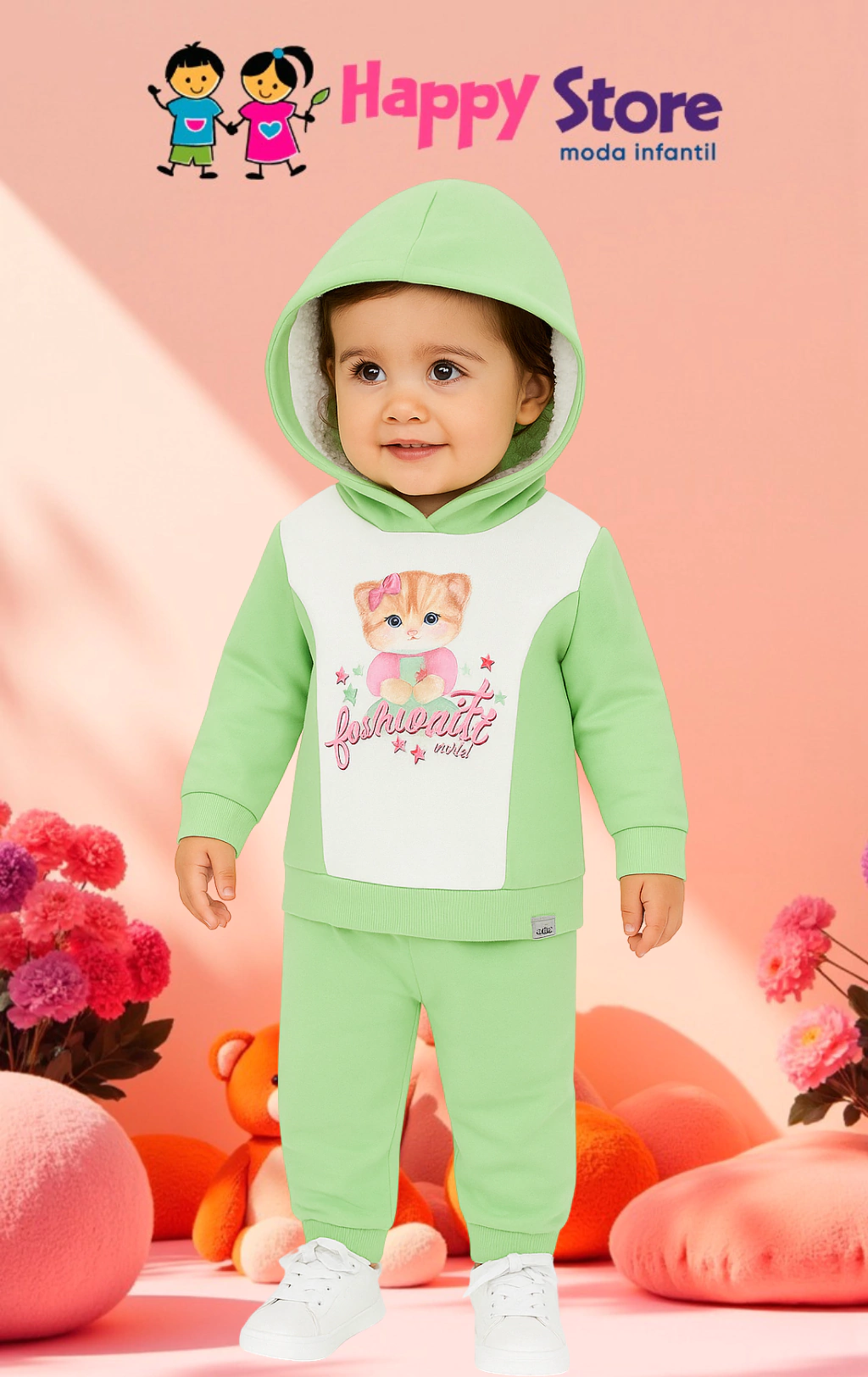 CONJ. BL CAT FASHIONISTA / CÇ MOLETOM (13993)