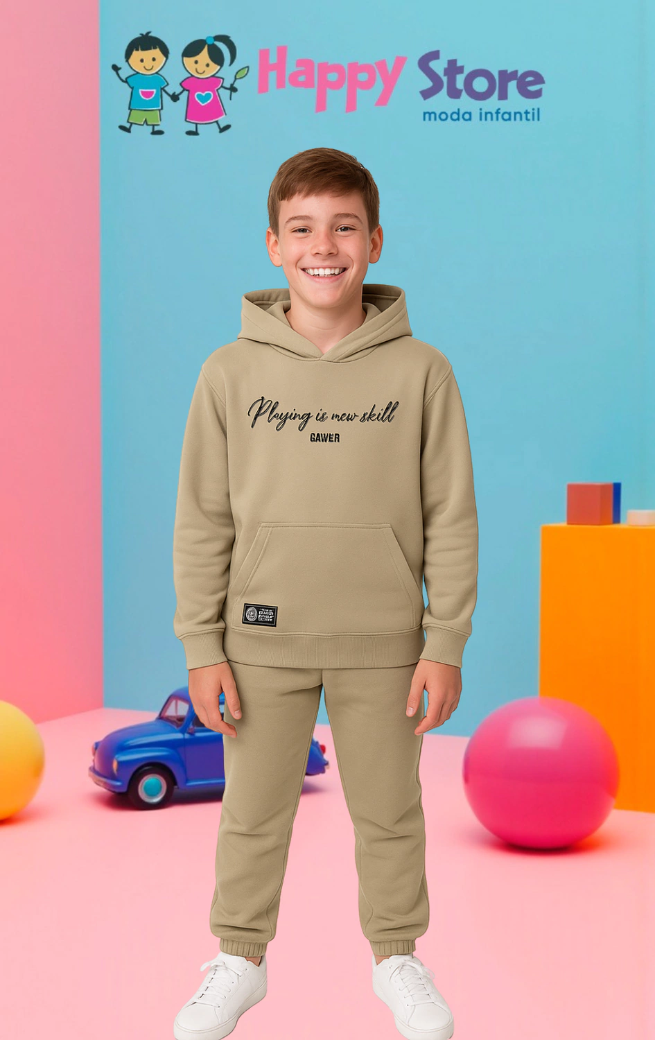 CONJ. BRINCAR É ARTE BLUSAO GAMER/CÇ. MOLETOM (13953)