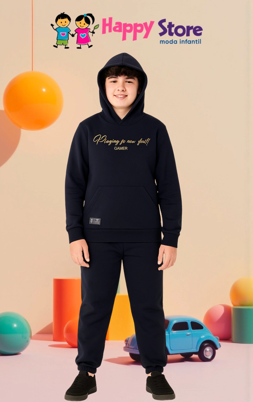 CONJ. BRINCAR É ARTE BLUSAO GAMER/CÇ. MOLETOM (13954)