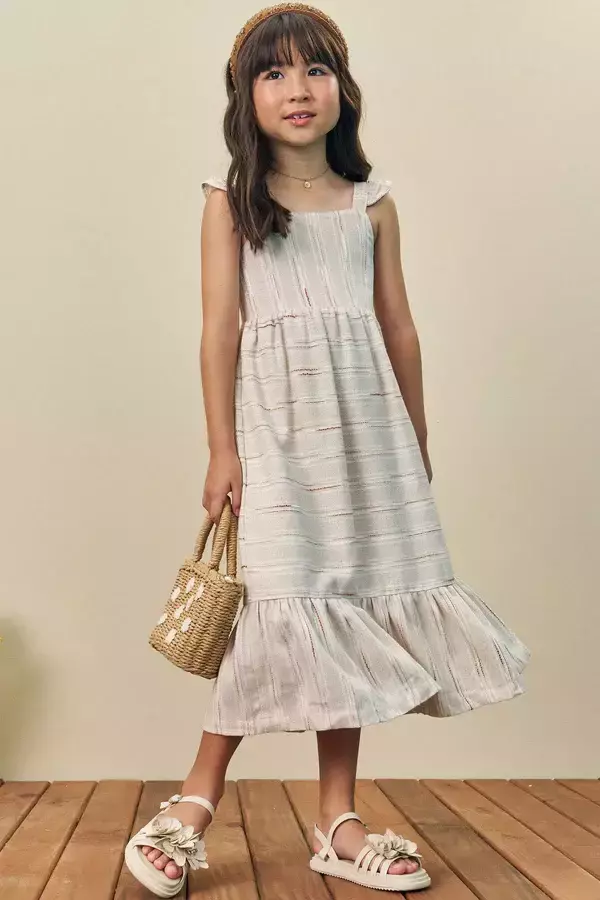 VESTIDO INFANTI LINHO LISTRADO (13107)