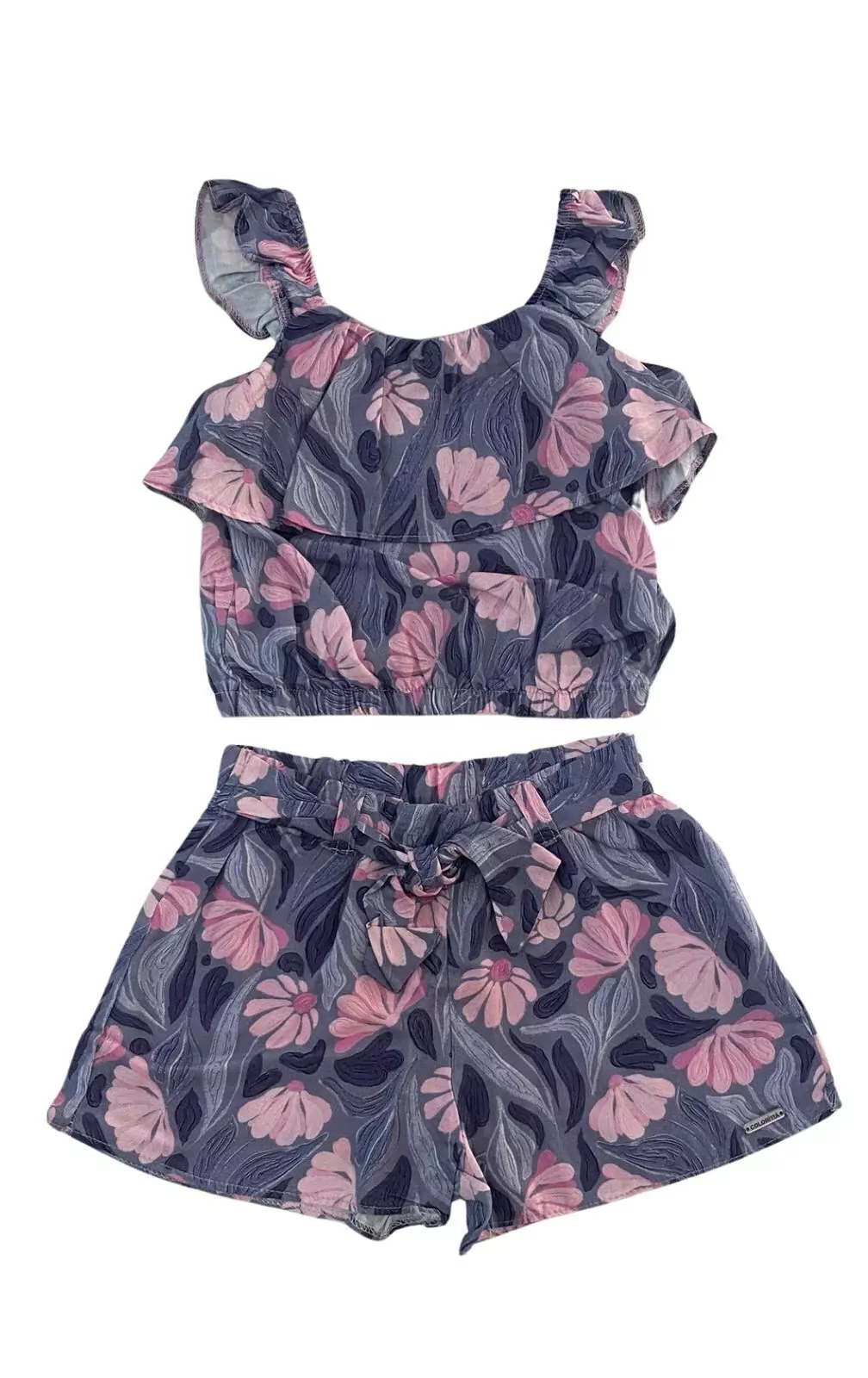 COLORITTÁ. CONJ. CROPPED VISCOSE FLORAL/SHORT VISCOSE FLORAL (13370)