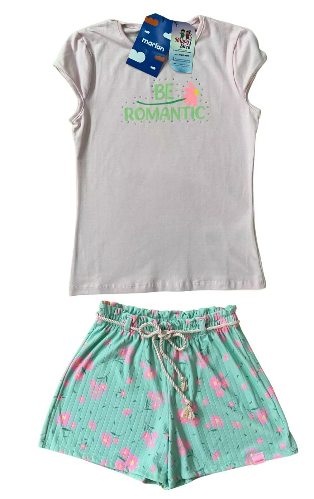 CONJ. MARLAN BL. BE ROMANTIC/SH CANELADO FLOWER (13323)