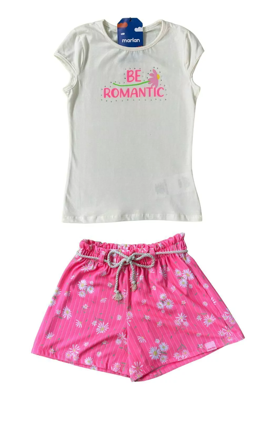 CONJ. MARLAN BL. BE ROMANTIC/SH CANELADO FLOWER (13324)