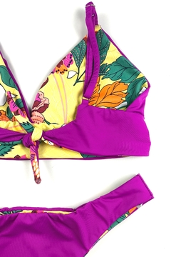Biquíni Lilás Floral - Gabiroba
