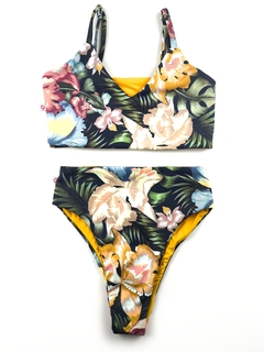 Conjunto Floral Preto - comprar online