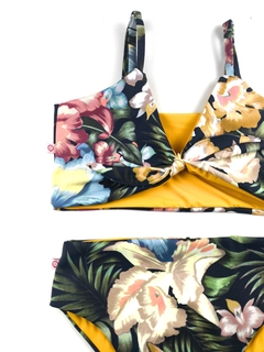 Conjunto Floral Preto - loja online