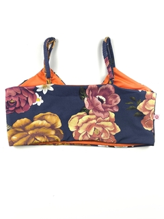 Imagem do Top V Floral Marinho