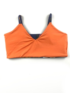 Top V Floral Marinho