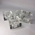 Conjunto 4 Aneis p/Guardanapo Cris Optico Esquare 5x3cm - casa em decor