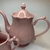 Conjunto 3 Peças De Porcelana Para Chá Fancy Wolff Rosê - casa em decor