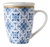 Caneca de Porcelana com Filtro e Tampa Super White Lisboa 310mL - Lyor