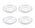 Jogo De Pratos De Mesa Wolff Pearl Cristal 14cm 4 Peças