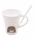 Caneca Fondue 2 Peças Porcelana Ivy Branco 200ml Lyor