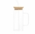 Caneca 400ml De Vidro Com Canudo E Tampa De Bambu - WOLFF na internet