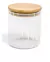 Porta Mantimento 500ml 9x10cm Vidro Borossilicato Tampa Em Bambu