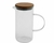 Jarra De Vidro Com Tampa De Bambu 750 Ml Oikos