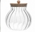 Porta Mantimento de Vidro c/ Tampa Bambu Classic 450ml wolff - comprar online