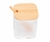 Porta Tempero Vidro Colher Tampa Bambu 8x 8x 9,5– Lyor