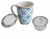 Caneca Com Tampa E Filtro De Porcelana Lisboa Azul 310Ml - Lyor na internet