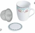Caneca De Porcelana Com Tampa E Filtro 310 Ml na internet